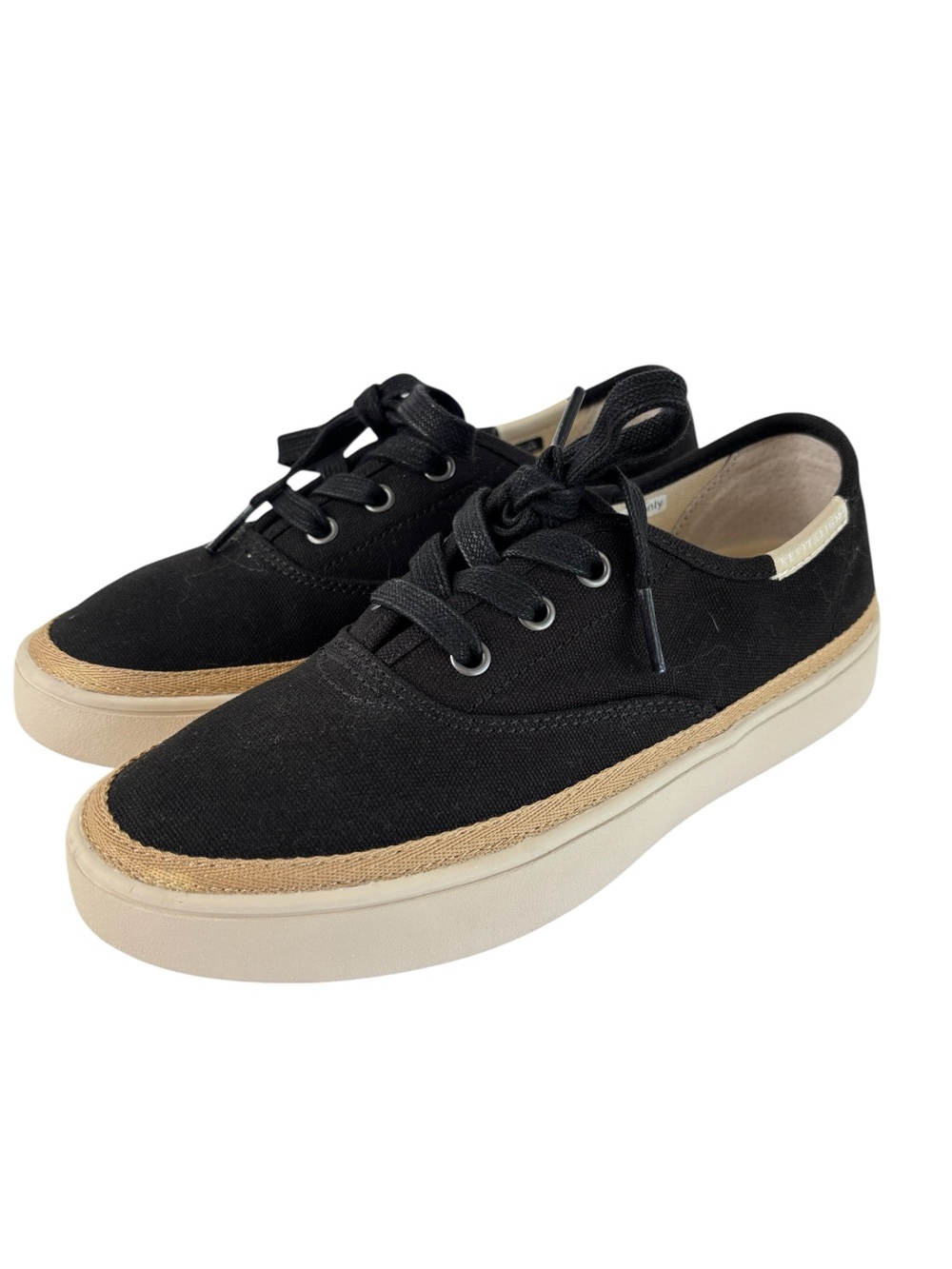 Revitalign Aster Black Canvas Sneakers Orthotic Comfort Shoe Sz 7 Ergonomic NEW!